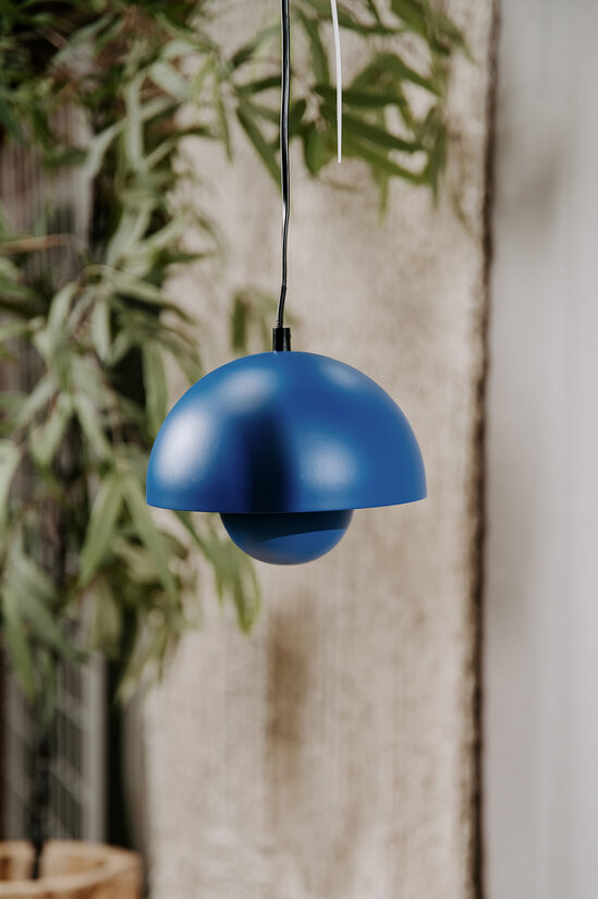 Zilas griestos karināmas lampiņas