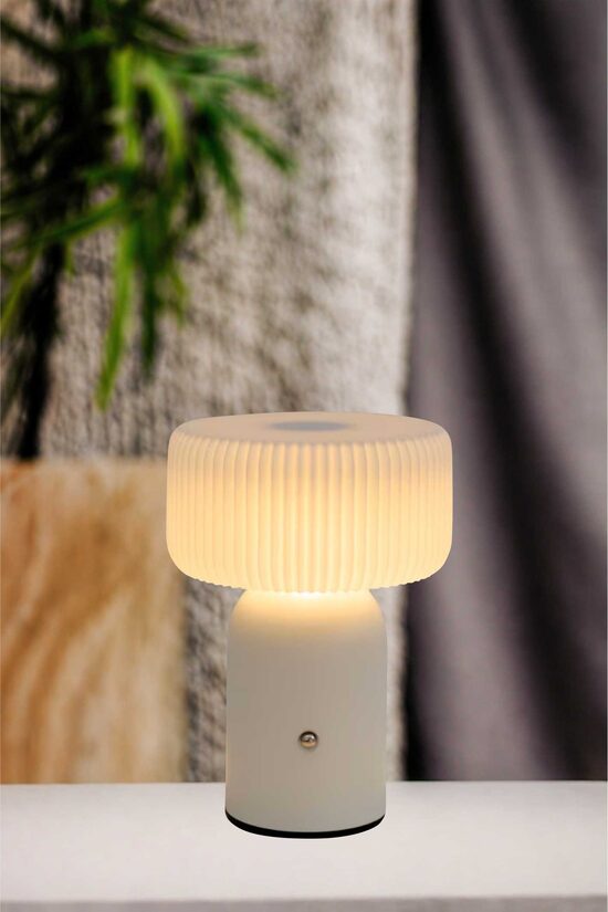 Baltas gofrētas lampiņas Ø23 cm x 25 cm 