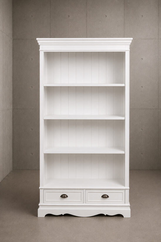 Balts koka plaukts 38 x 100 x 190 cm 