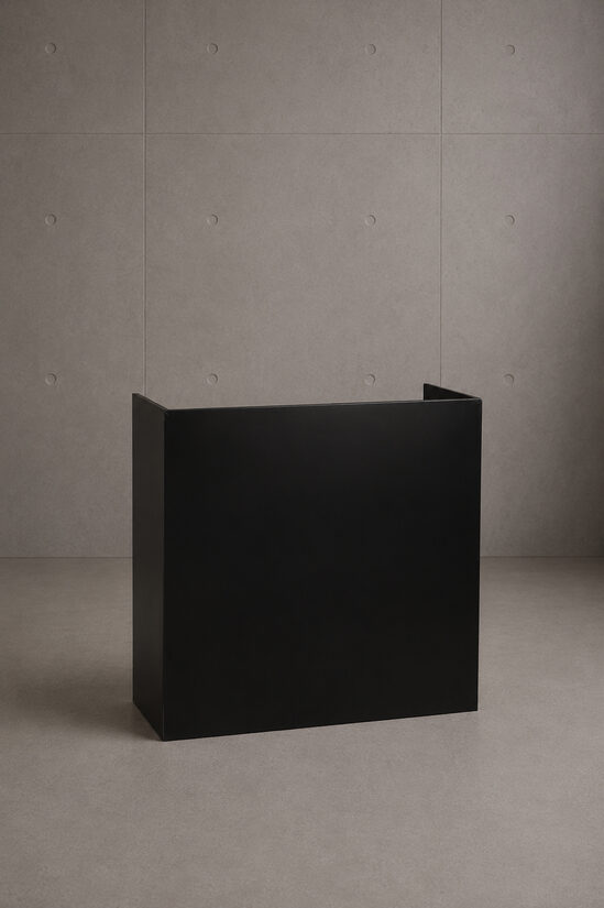 Melna DJ pults - salokāma 125 x 60 x 120(h) cm 