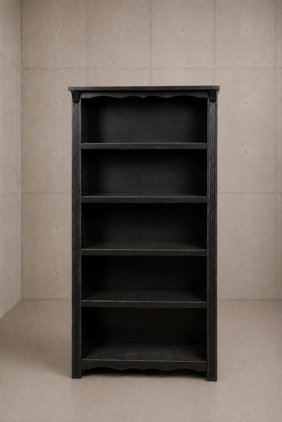 Melns koka plaukts 39 x 100 x 190 cm