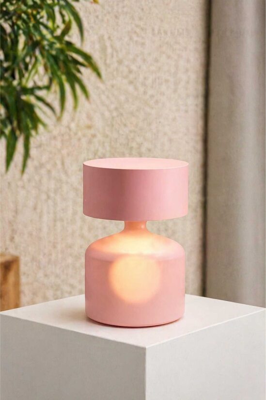 Pasteļrozā lampiņas 9 x 9 x 13.5 cm 