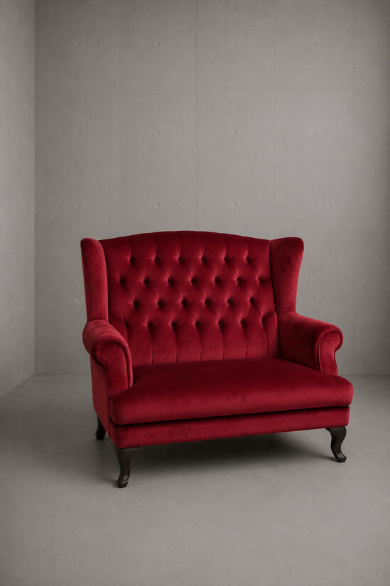 Bordo samta sofa 120 x 80 x 103 cm 