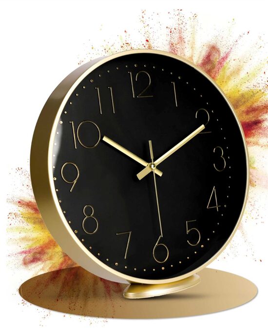 Galda pulksteņi zelta Ø 20 cm 