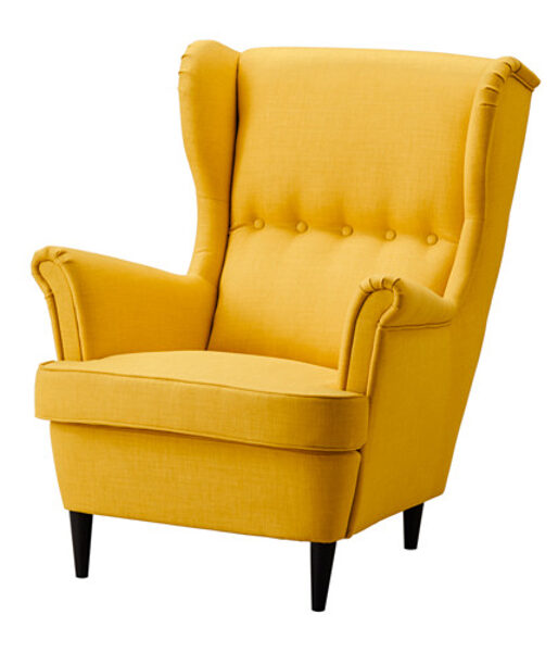 Dzeltens atpūtas krēsls 82 x 96 x 101 cm 