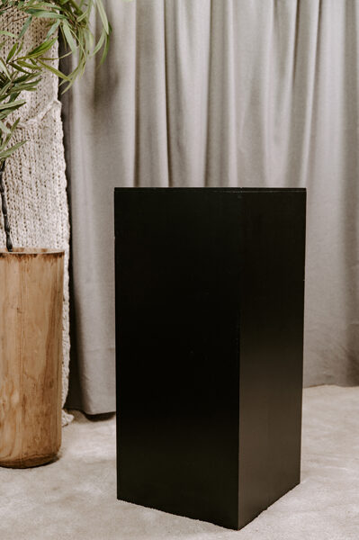 Melns podests 35 x 35 x 119 cm 