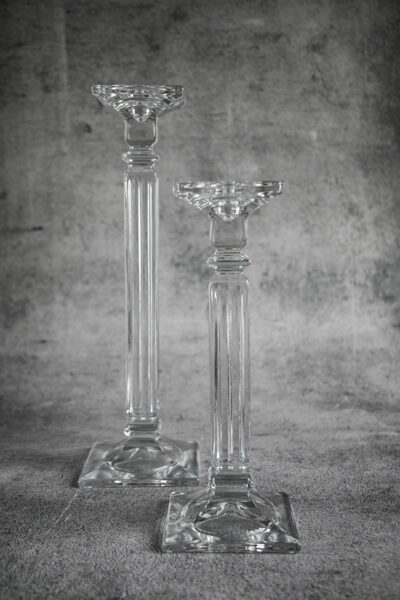 Stikla klasiski svečturi cilndra svecēm - lieli