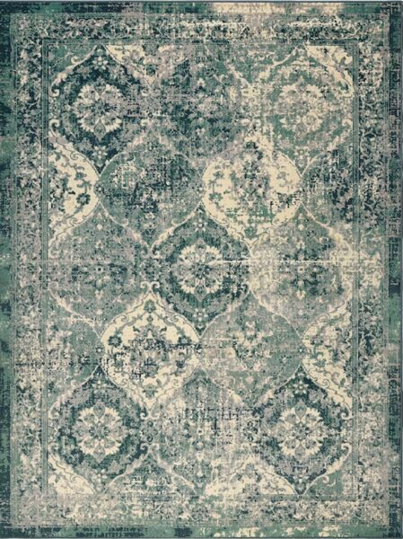 Zaļš persiešu tipa paklājs 170 x 230 cm 